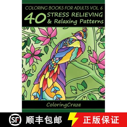 【3-4周达】精装 Coloring Books For Adults Volume 6: 40 Stress Relieving And Relaxing Patterns [9788365560124]