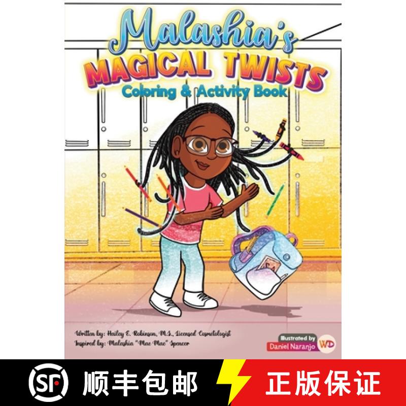 【3-4周达】Malashia's Magical Twists: Coloring & Activity Book: Coloring & Activity Book [9798991490900]