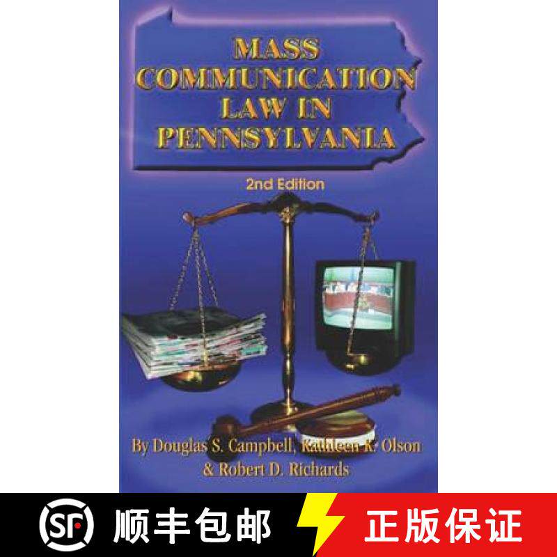 【3-4周达】Mass Communication Law In Pennsylvania [9781581071030]