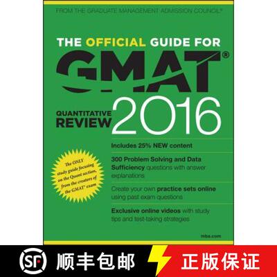 预订 The Official Guide For Gmat® Quantitative Review 2016 With Online Question Bank And Exclusive V... [9781119042594]