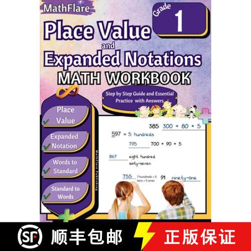 【3-4周达】Place Value and Expanded Notations Math Workbook 1st Grade: Place Value Grade 1, Expanded ... [9798869371539]