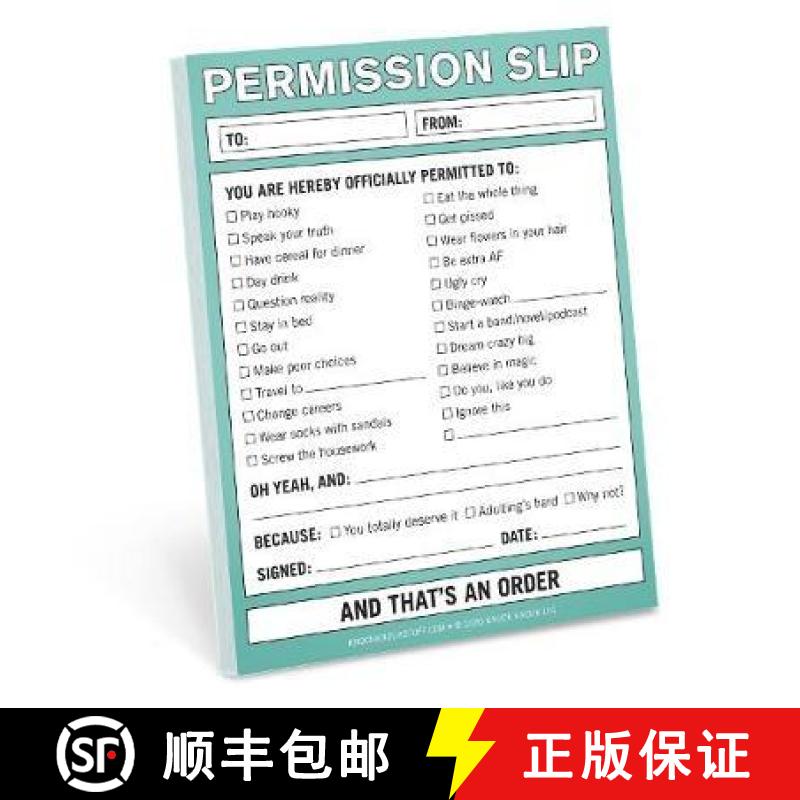 【3-4周达】Knock Knock Permission Slip Nifty Note [9781683492511]