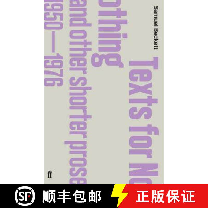 【3-4周达】Texts for Nothing and Other Shorter Prose, 1950-1976: - Texts for Nothing and Other Shorte... [9780571244621]