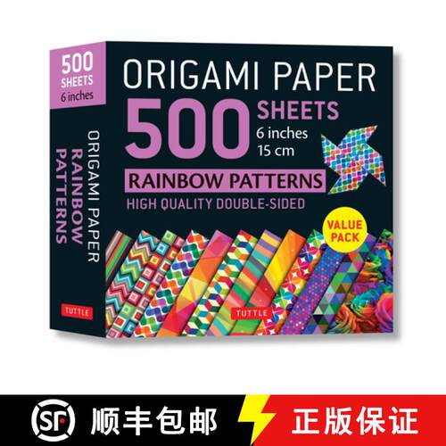 【3-4周达】Origami Paper 500 Sheets Rainbow Patterns 6 (15 CM): Tuttle Origami Paper: Double-Sided Or... [9780804851459]