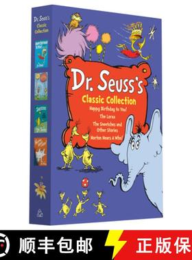 【3-4周达】Dr. Seuss's Classic 4-Book Boxed Set Collection: Happy Birthday to You!; Horton Hears a Wh... [9780593485330]