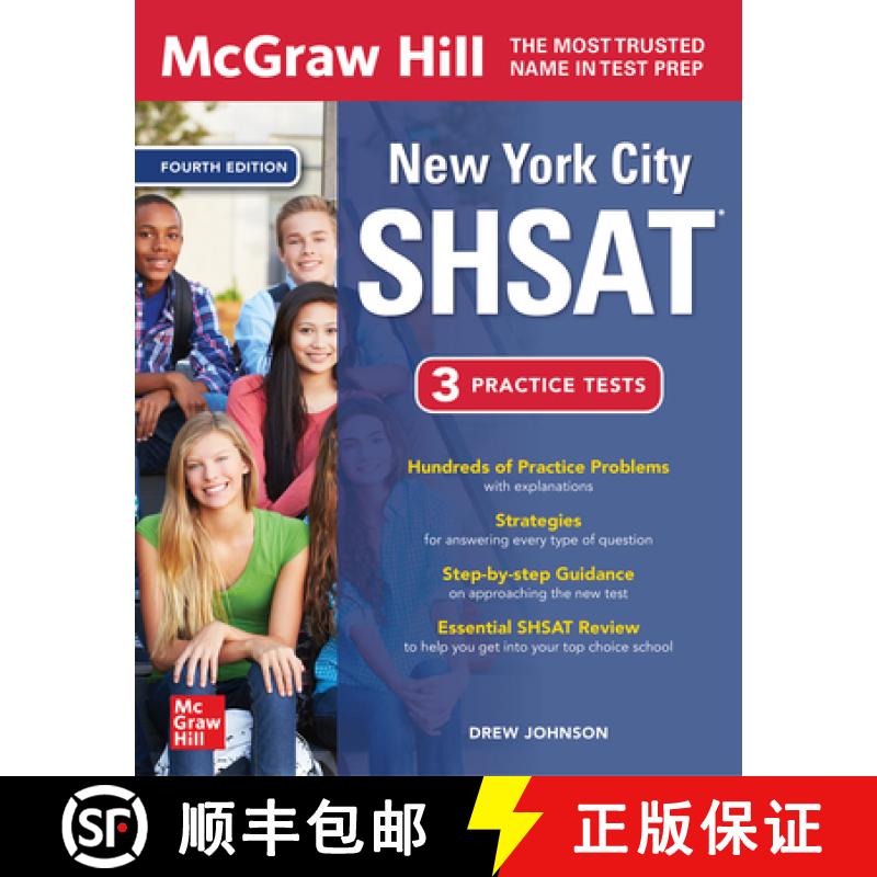【3-4周达】McGraw Hill New York City Shsat, Fourth Edition [9781264285754]