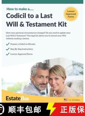 预订 Codicil to a Last Will & Testament Kit: Make a Codicil to Your Last Will in Minutes [9781913889012]