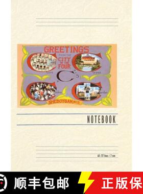 预订 Vintage Lined Notebook Greetings from Sheboygan, Wisconsin [9798385454860]