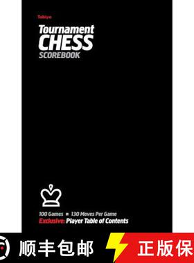 预订 Tabiya Tournament Chess Scorebook: Cover Style: Black [9780985644239]