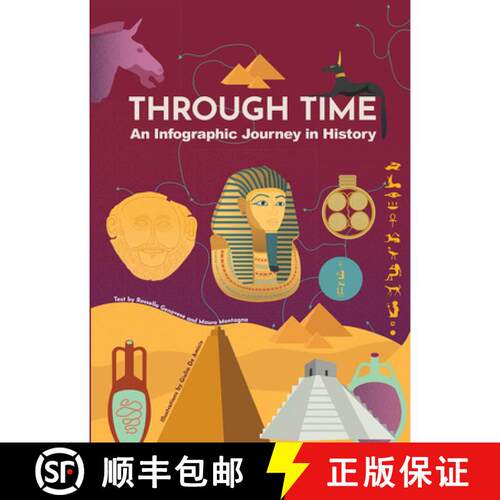 【3-4周达】精装 Through Time : An Infographic Journey in History [9788854419148]