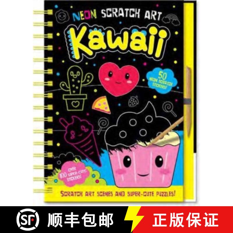 【2-3周达】Neon Scratch Art Kawaii [9781801056342]