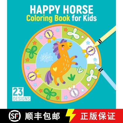 【2-3周达】Horse Mandalas Coloring Book for Kids: 23 Designs [9781641241823]