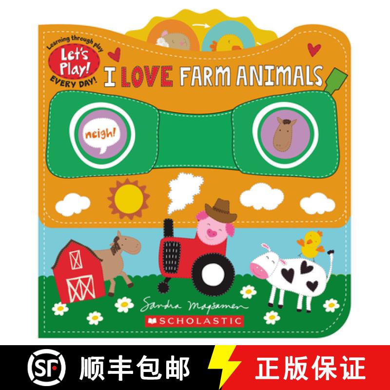 【2-3周达】Let's Play: I Love Farm Animals (a Let's Play! Board Book) [9781338835731]