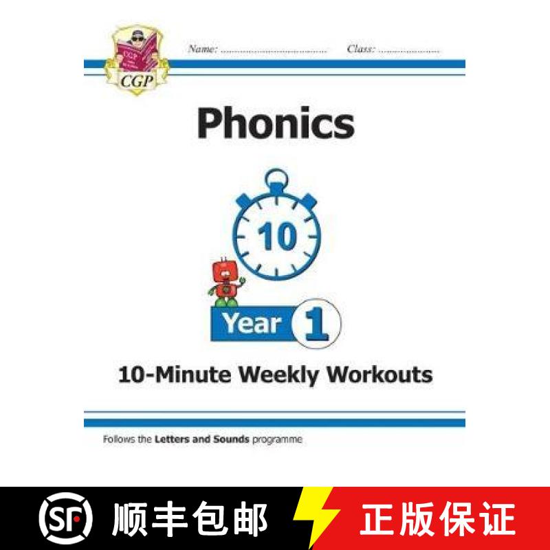 【2-3周达】New KS1 English 10-Minute Weekly Workouts: Phonics - Year 1 [9781789080209]