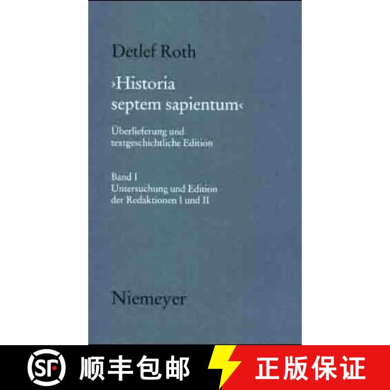 【3-4周达】'Historia Septem Sapientum': Überlieferung Und Textgeschichtliche Edition [9783484891265]