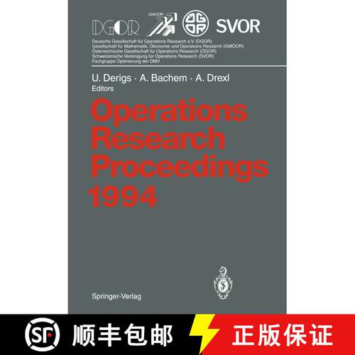 【3-4周达】Operations Research Proceedings 1994 : Selected Papers of the International Conference on ... [9783540587934]