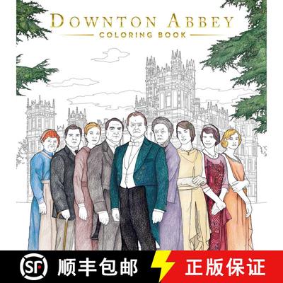 【3-4周达】Downton Abbey: The Official Coloring Book (Gold Foil Gift Edition) [9781499806236]