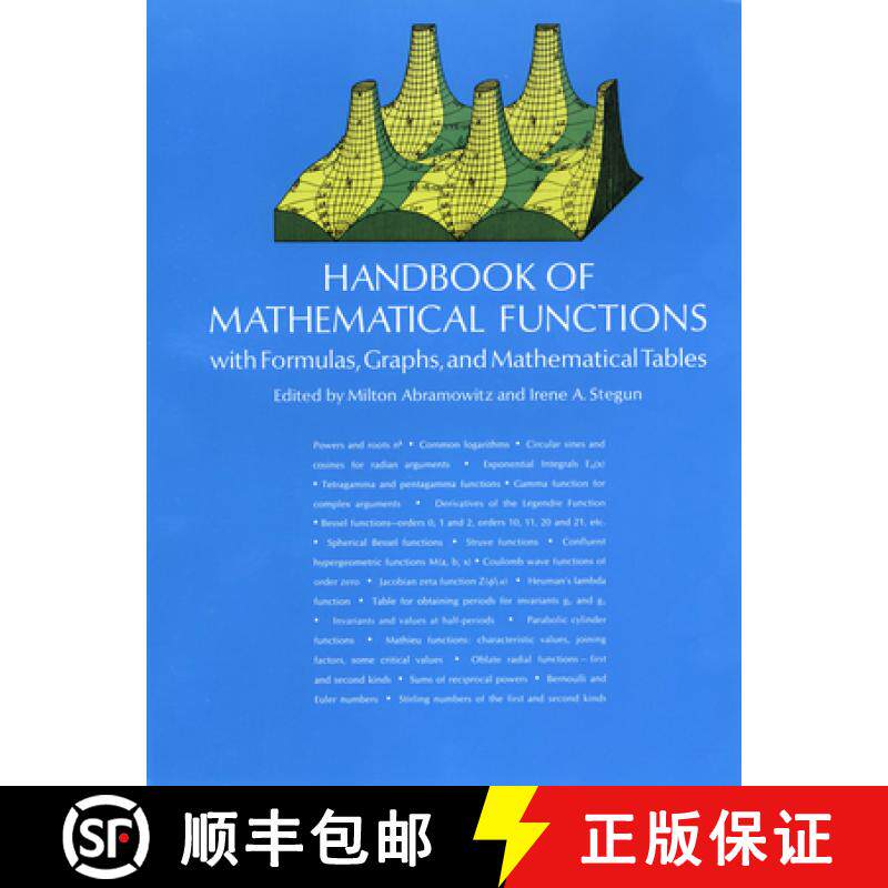 预订 Handbook of Mathematical Functions: With Formulas, Graphs, and Mathematical Tables [9780486612720]