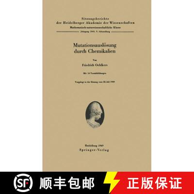 【3-4周达】Mutationsausloesung Durch Chemikalien [9783540014256]