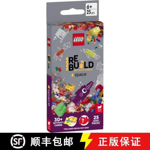 【3-4周达】LEGO® Books: ReBuild Activity Cards: Space (with over 30 activity cards and 25 LEGO eleme... [9781837250646]