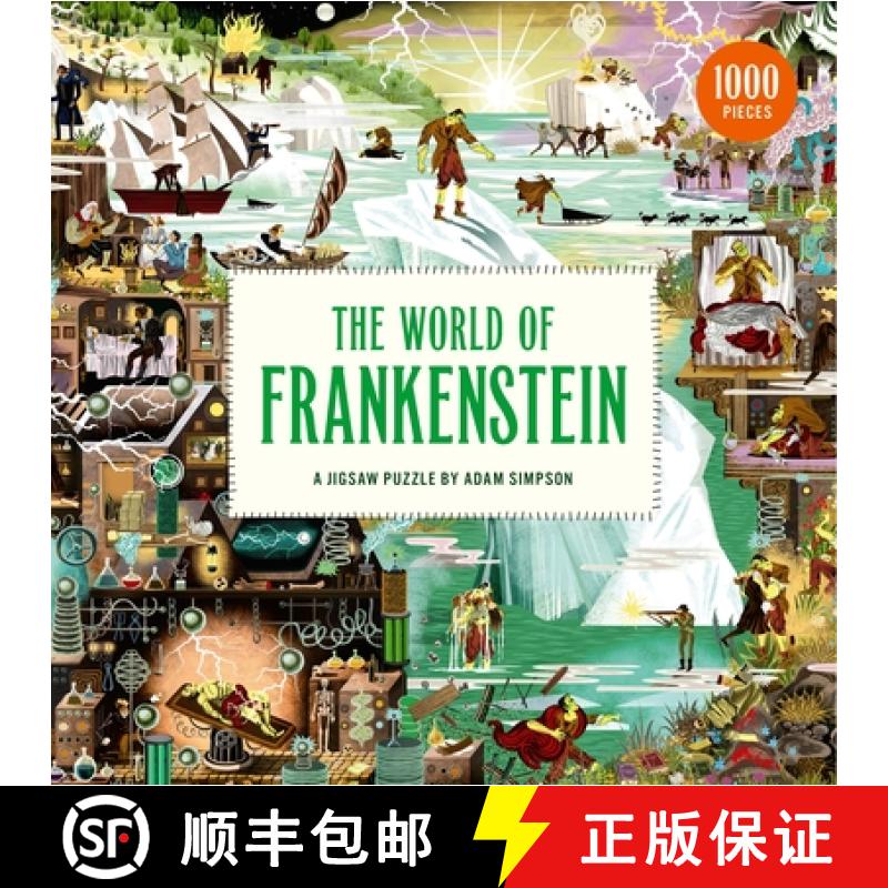 【3-4周达】The World of Frankenstein: A Jigsaw Puzzle by Adam Simpson [9780857829443]