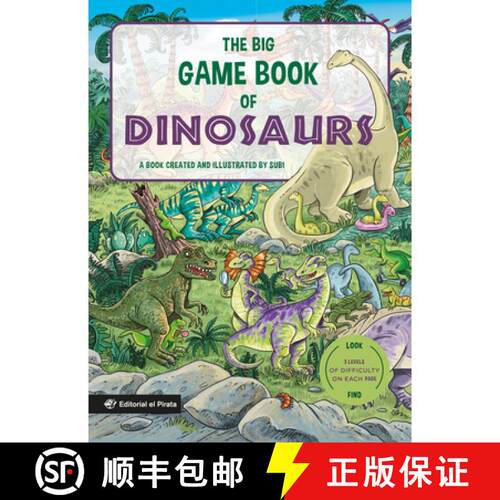 【3-4周达】The Big Game Book of Dinosaurs: Search and Find Dinosaurs. Look and Find Books. Kids 3-8. ... [9788419898715]