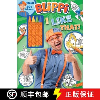 预订 Blippi: I Like That!: Blippi Coloring Book with Crayons [With 50+ Stickers] [9780794445379]