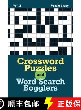 【3-4周达】Crossword Puzzles And Word Search Bogglers Vol. 3 [9781683056980]