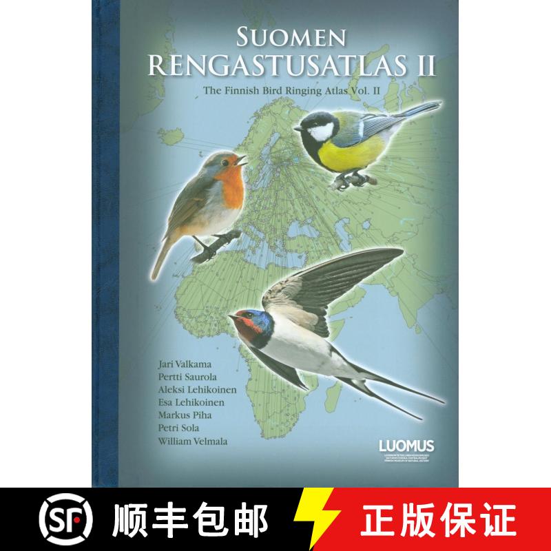 【3-4周达】The Finnish Bird Ringing Atlas, Volume II / Suomen Rengastusatlas II [9789515101372]