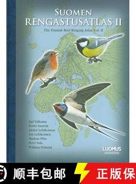 【3-4周达】The Finnish Bird Ringing Atlas, Volume II / Suomen Rengastusatlas II [9789515101372]