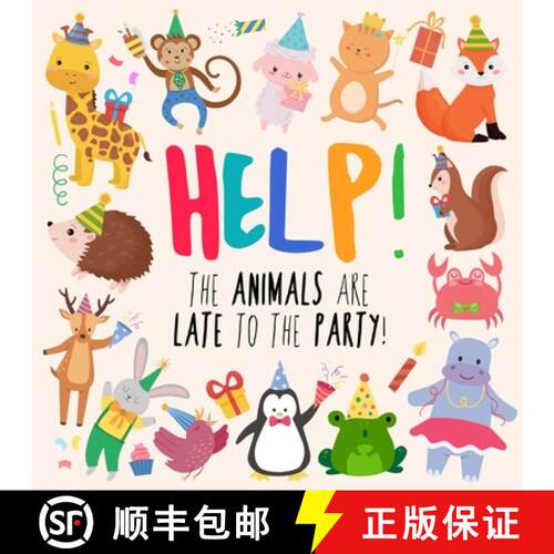 【3-4周达】Help! The Animals Are Late to the Party!: A Fun Where's Wally/Waldo Style Book for Ages 2+ [9781914047473]