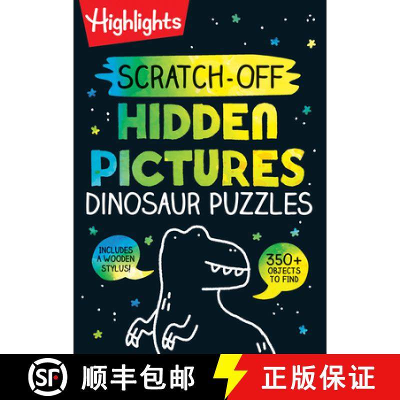 【3-4周达】Scratch-Off Hidden Pictures Dinosaur Puzzles: Scratch-Off Hidden Pictures Dinosaur Puzzles... [9781644726747]