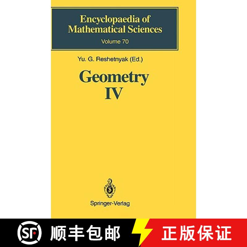 【3-4周达】Geometry IV : Non-regular Riemannian Geometry [9783540547013]