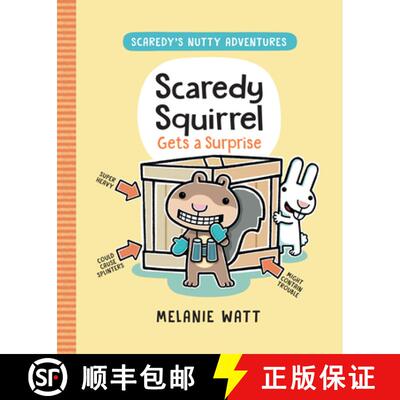 【3-4周达】精装 Scaredy Squirrel Gets a Surprise: (A Graphic Novel) [9780593307588]