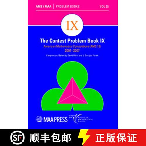 【3-4周达】Contest Problem Book IX: American Mathematics Competitions (AMC 12) 2001-2007 [9781470454913]