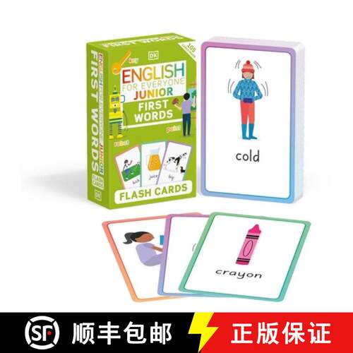 预订 English for Everyone Junior: First English Words Flash Cards [9780241525678]