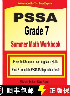 【3-4周达】PSSA Grade 7 Summer Math Workbook: Essential Summer Learning Math Skills plus Two Complete... [9781646126774]