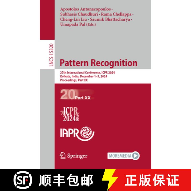 【3-4周达】Pattern Recognition : 27th International Conference, ICPR 2024, Kolkata, India, December 1... [9783031784972]