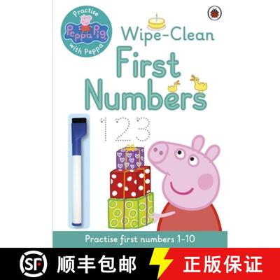【3-4周达】Peppa Pig: Practise with Peppa: Wipe-Clean First Numbers [9780723292111]