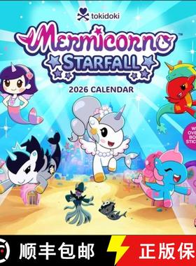 【3-4周达】Mermicorno: Starfall 2026 Wall Calendar with 50 Bonus Stickers [9781419784361]