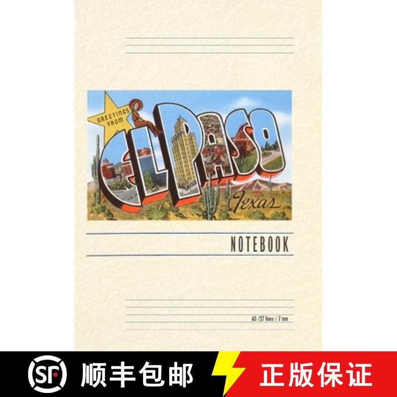 预订 Vintage Lined Notebook Greetings from El Paso, Texas [9798385448708]