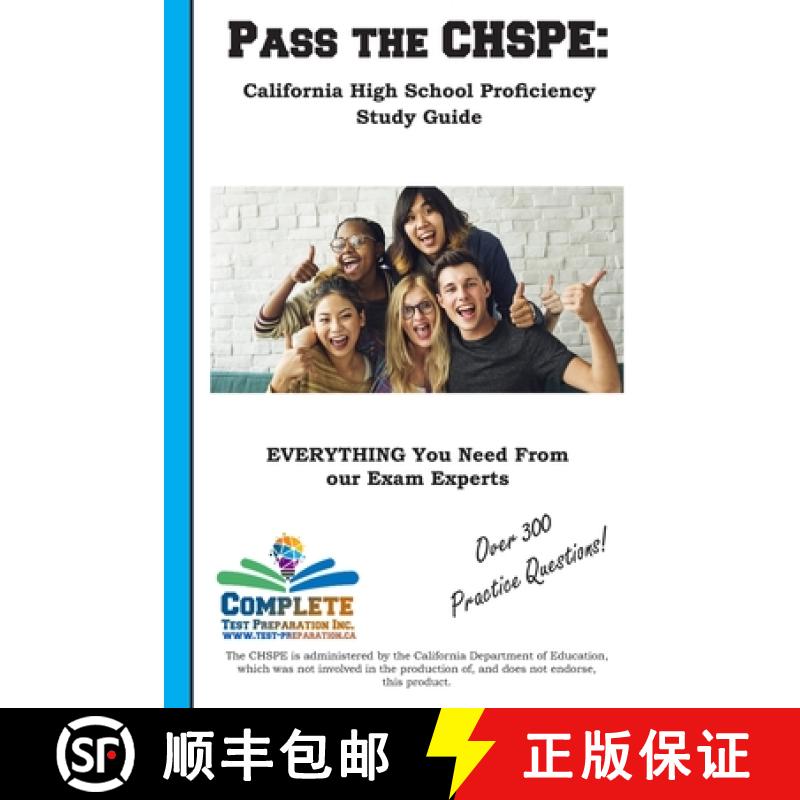 【2-3周达】Pass the CHSPE: California High School Proficiency  Study Guide: Paperback and Ebook Package [9781927358559]