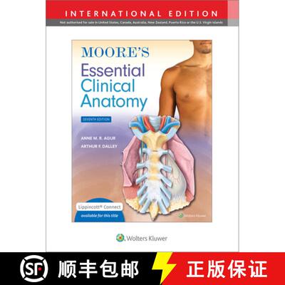 【3-4周达】Moore's Essential Clinical Anatomy 7e Lippincott Connect Print Book and Digital Access Car... [9781975174309]