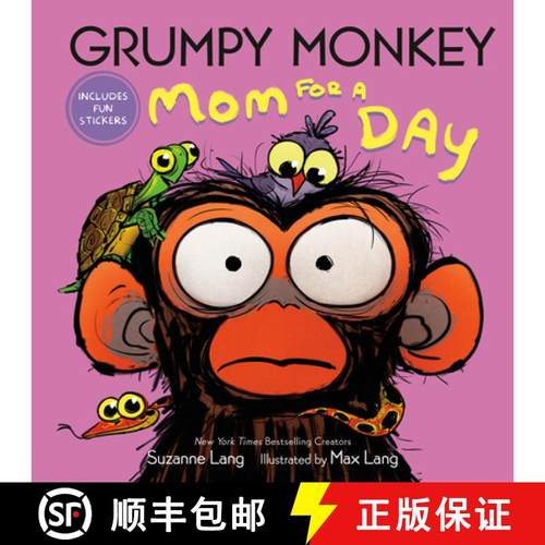 【3-4周达】Grumpy Monkey Mom for a Day: Includes Fun Stickers [9780593709313]