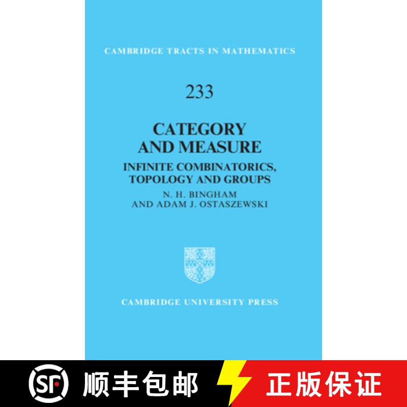 【3-4周达】Category and Measure: Infinite Combinatorics, Topology and Groups [9780521196079]