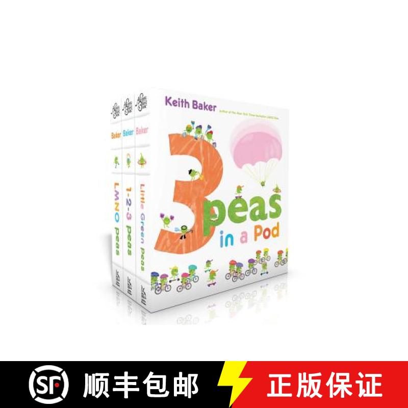 【3-4周达】3 Peas in a Pod (Boxed Set): Lmno Peas; 1-2-3 Peas; Little Green Peas [9781481485272]