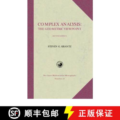 【3-4周达】精装 Complex Analysis: The Geometric Viewpoint [9780883850350]
