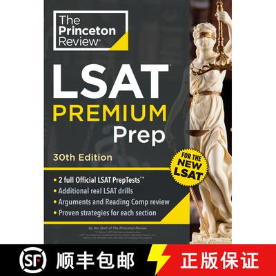 【3-4周达】Princeton Review LSAT Premium Prep, 30th Edition: 2 Official LSAT PrepTests + Real LSAT Dr... [9780593518625]