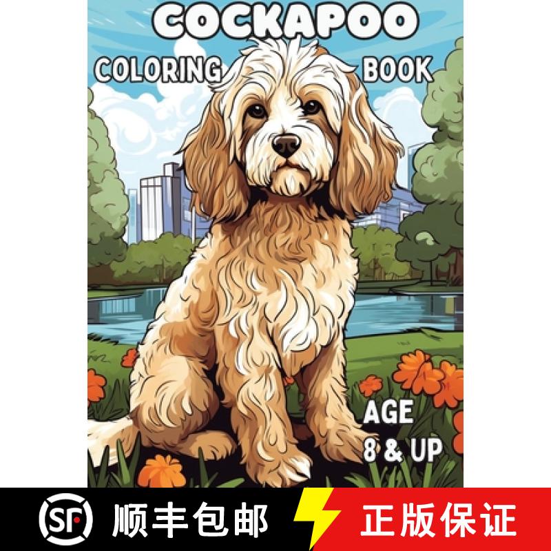 【3-4周达】Cockapoo Coloring Book [9781962042000]