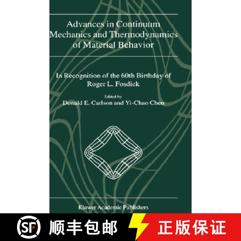 【3-4周达】Advances in Continuum Mechanics and Thermodynamics of Material Behavior : In Recognition o... [9780792369714]